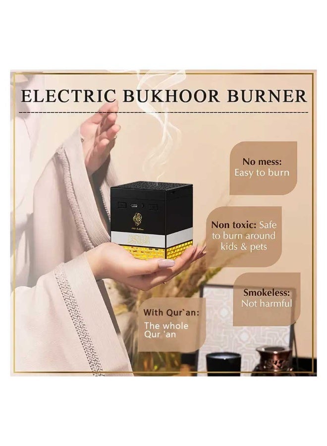 تلواح مبخرة للعلاج بالروائح العطرية مع مكبر صوت للقرآن الكريم كاملاً وإضاءة LED - Image 4